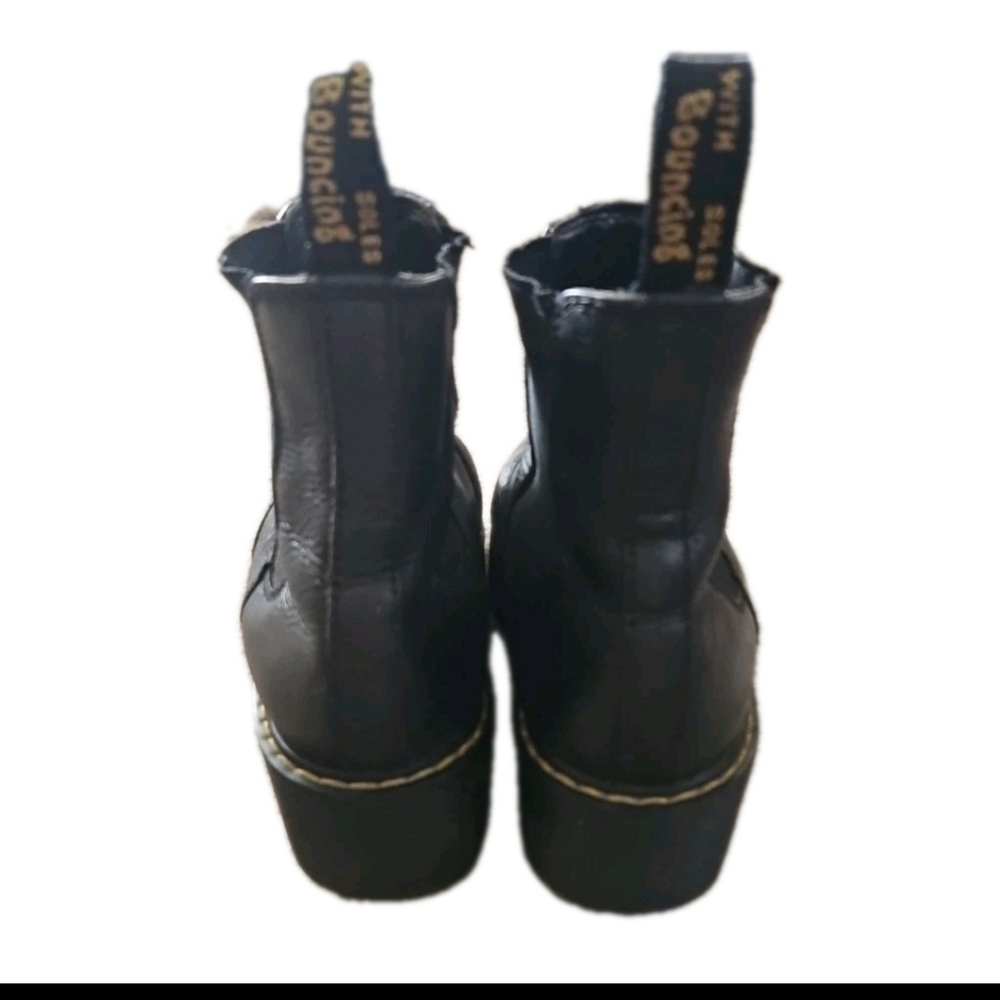 Dr. Marten Black Womens Rometty Wyoming Leather Platform Pull On Chelsea Boots 7 - Picture 6 of 14